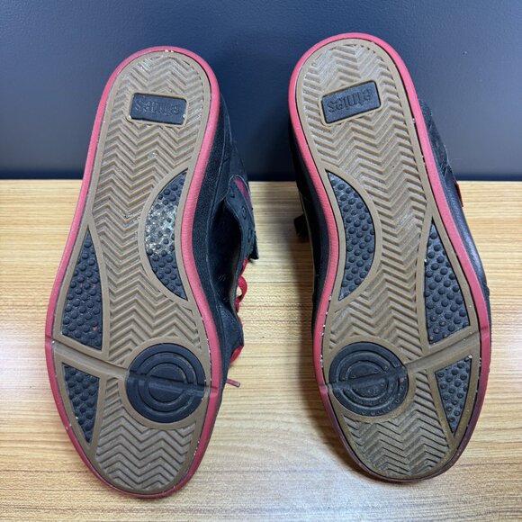 Vintage Etnies Shoes Mens US 10.5 Chunky Skater Y2K Black Red Plaid Trashed Worn - Picture 6 of 7